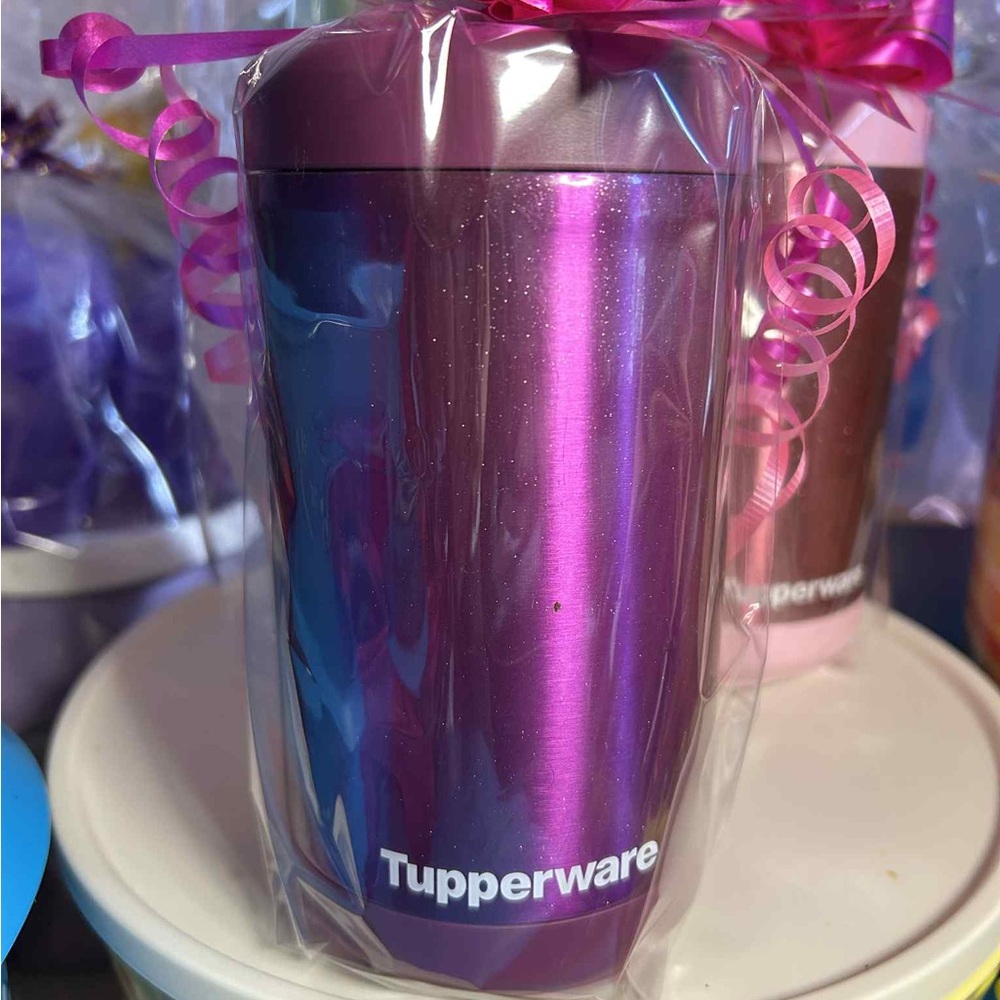 Tupperware Metallic Purple Tumbler